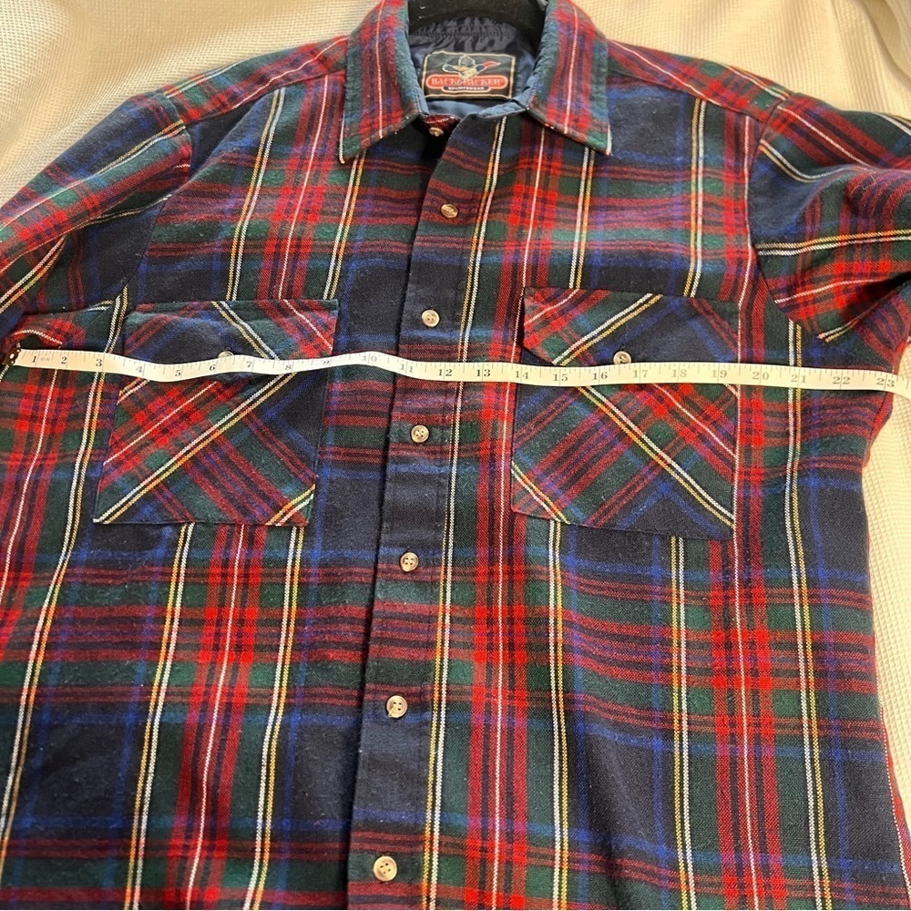 VTG 90s Backpacker Sportswear Mens Large Tall Tartan Plaid Flannel​​ - Picture 6 of 6